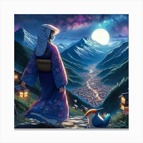 Women in the village Canvas Print