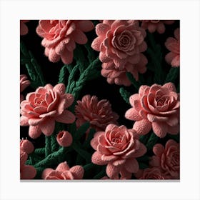 Pink Roses 4 Canvas Print