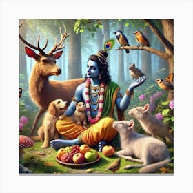 Lord Krishna Canvas Print