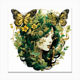 Butterfly Girl Canvas Print