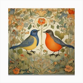 Birds In The Garden Canvas Print