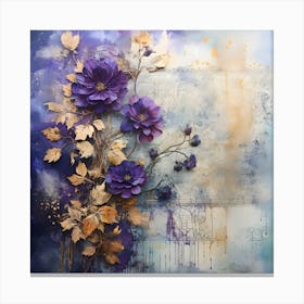 Vintage Moody Flowers 6 Canvas Print