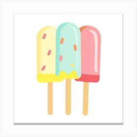 Ice Cream Pops 1 Canvas Print
