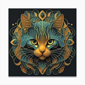 Cat In A Circle 1 Canvas Print