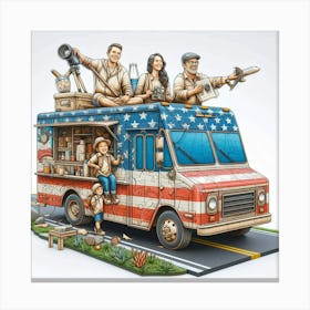 American Truck Canvas Print