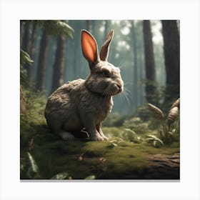 Rabbit In The Forest 85 Canvas Print