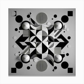 Black and White Abstract Art 231 Canvas Print