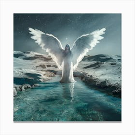 Angel In The Snow Canvas Print