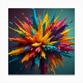 Colorful Paint Splash Canvas Print