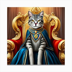 King Cat Canvas Print