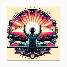 Dj At A Festival Canvas Print