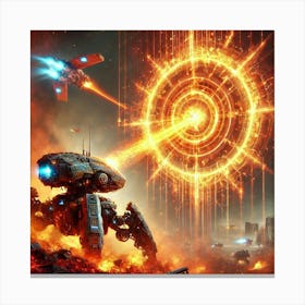 Flame Matrix Canvas Print