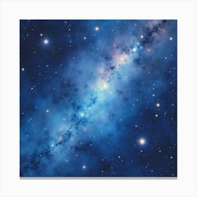 Dreamlike Watercolor View Of Cosmic Star Fields 1 Canvas Print