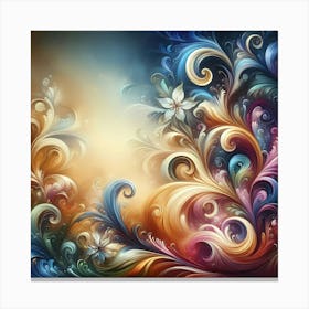 Abstract Floral Painting 6 Canvas Print