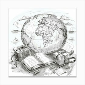 World Map 1 Canvas Print