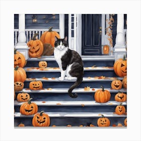 Halloween Cat 34 Canvas Print