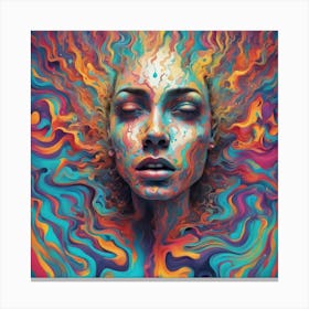 Psychedelic Woman 1 Canvas Print