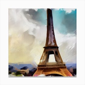 Eiffel Tower Painting Canvas Print