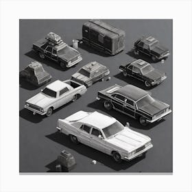 Collection Of Cars Canvas Print