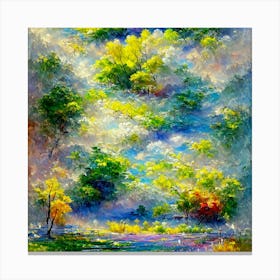 Soft brush strokes and vibrant colors Canvas Print