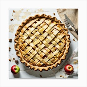 Apple Pie With Lattice Canvas Print