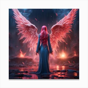 Pink Angel Wings Canvas Print