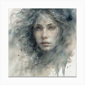 Girl With Long Hair 1 Canvas Print