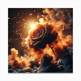 Abstract Rose In The Clouds Canvas Print