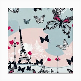 Paris With Butterflies 49 Canvas Print