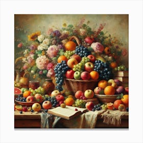 Fruit And Flowers 2 Canvas Print