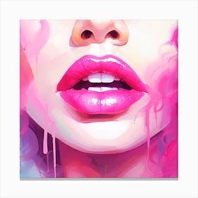 Girl With Pink Hair 1 Canvas Print