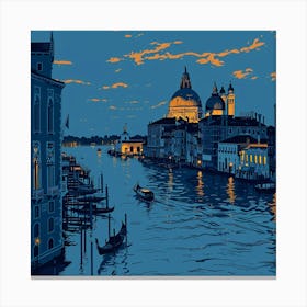 A Venice With Grand Canal Lofi Illustration 1720474664 1 Canvas Print