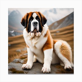 St Bernard Dog 54 Canvas Print