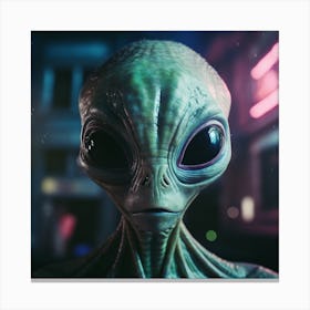 Alien Head 3 1 Canvas Print
