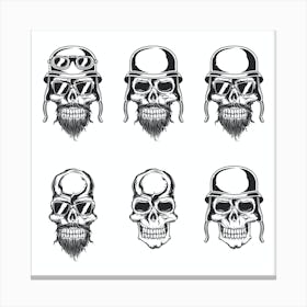 Skulls With Goggles Canvas Print