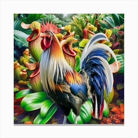 Rooster In The Jungle 1 Leinwandbild