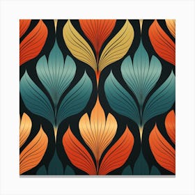 Abstract Floral Pattern Vector 1 Canvas Print