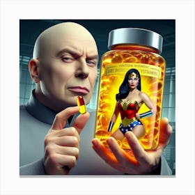 Wonder Woman meets Dr Evil 6 Canvas Print