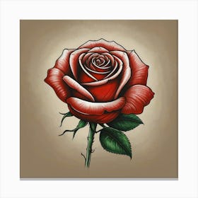 Red Rose Canvas Print