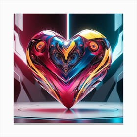 Abstract Heart Canvas Print