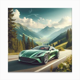 Aston Martin Db9 green Canvas Print