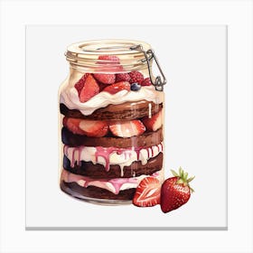 Jar Of Cake Canvas Print