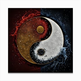 Yin Yang Art Canvas Print