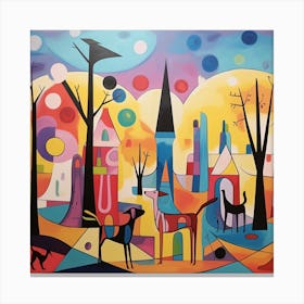 Dogs In The City Canvas Print