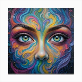 Psychedelic Face Canvas Print