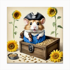 Pirate Hamster 8 Canvas Print