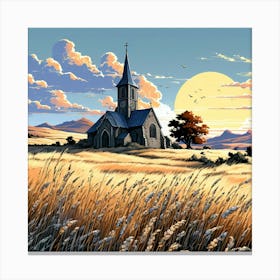 Church In The Field Canvas Print