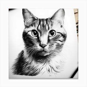 Portrait Of A Cat 1 Canvas Print