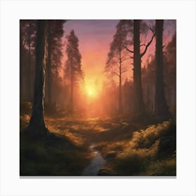 808095 Pictures Of A Forest At Sunset Xl 1024 V1 0 Canvas Print