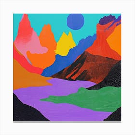 Colourful Abstract Torres Del Paine National Park Patagonia 2 Canvas Print